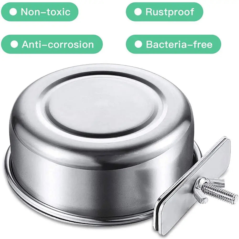 Stainless Steel Feeding Bowl - Hygienic Bird Dish