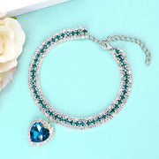 Crystal Pendant Pet Collar - Elegant Rhinestone Design