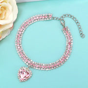 Crystal Pendant Pet Collar - Elegant Rhinestone Design