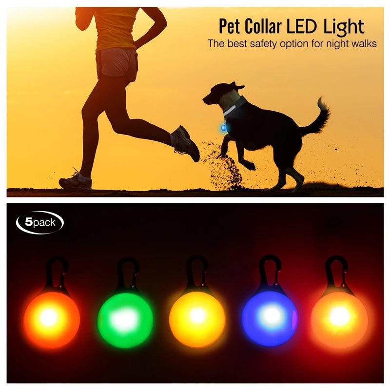 USB Charging Glowing Collar with Pendant - LED Safety